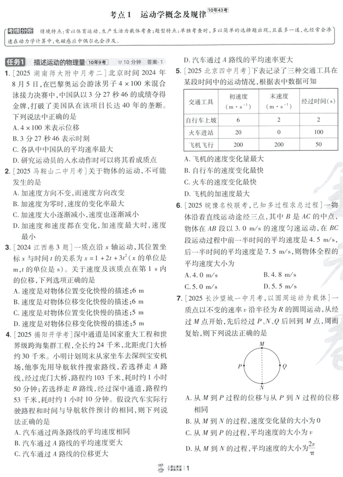 金考卷高考考点集训45天-高考物理(全国通用版)
