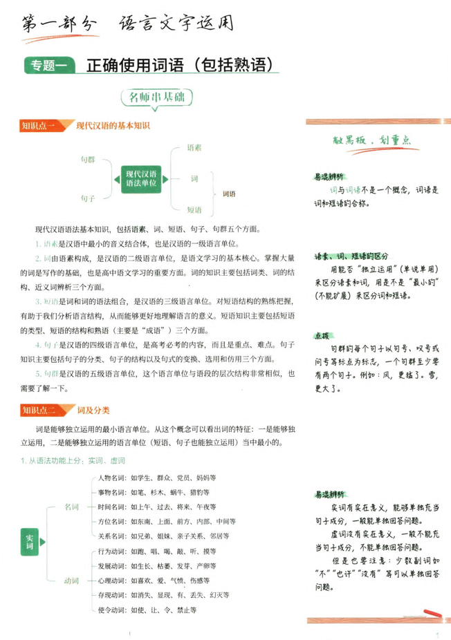 作业帮-名师敲重点-高中语文(含答案)