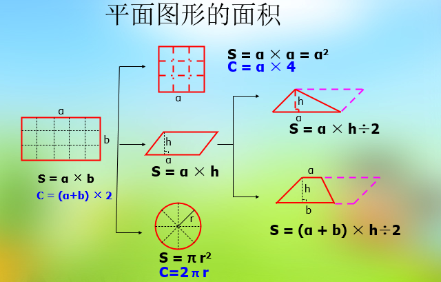 总复习《平面图形的周长和面积》(课件)-2024-2025学年六年级数学西师大版下册